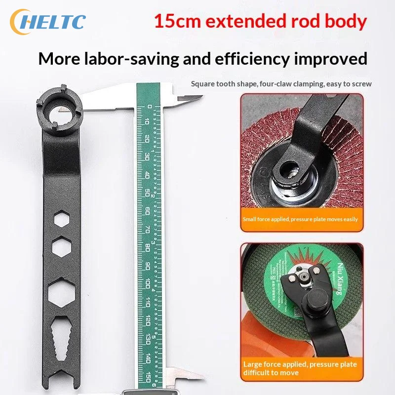 

Многофункциональный ключ для угловой шлифовальной машины, четырехзубчатый утолщенный ключ для разборки, инструмент для регулировки шлифовального круга, аксессуары для шлифовальных машин