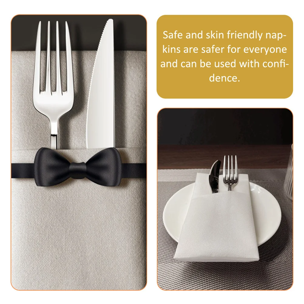 

50pcs Thickened Dinner Napkins Disposable Elegant Tabletop Supplies For Wedding Party Banquet Home Decor Wood Pulp Tissue Guest