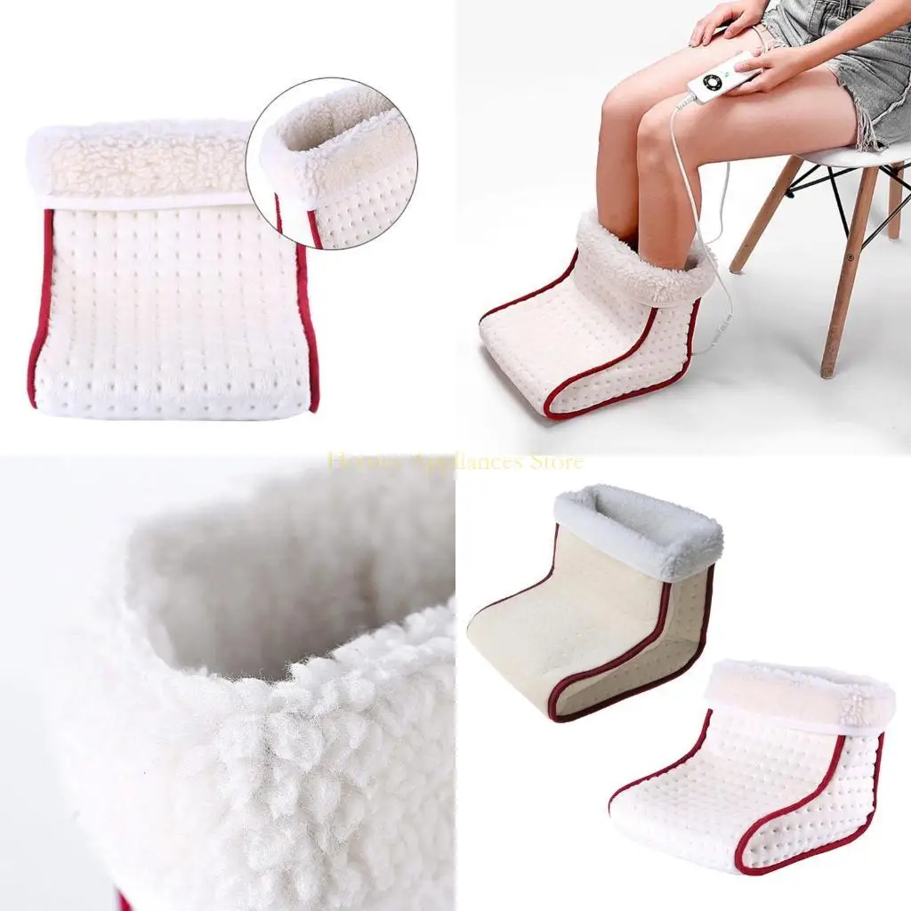 

D0AB USB Electric Plush Обувь для умываемых снежных ботинок.