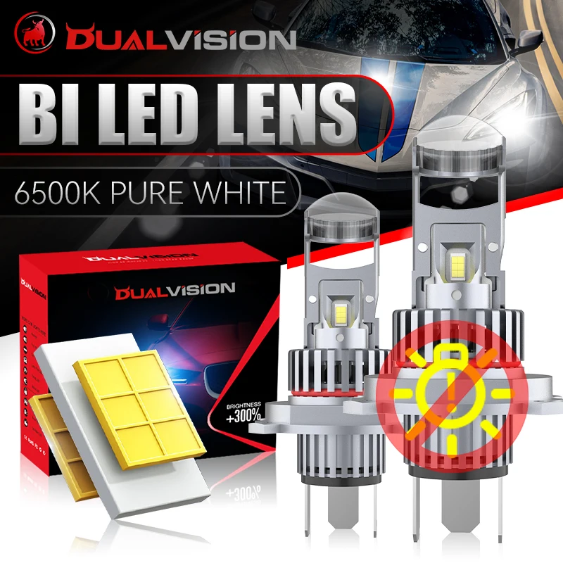 Bi LED H7 H4 Canbus Car Headlight Bulbs Mini Lens H11 H8 9005 9006 HB3 HB4 9012 HIR2 LED Light 6500K White 1:1 Moto Lamp 12V 24V