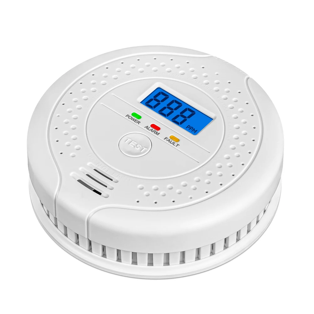 Digital Carbon Monoxide Detector Audible and Visual Alarm Battery Powered Warning Alarm Sensor Portable CO Detector Home Use