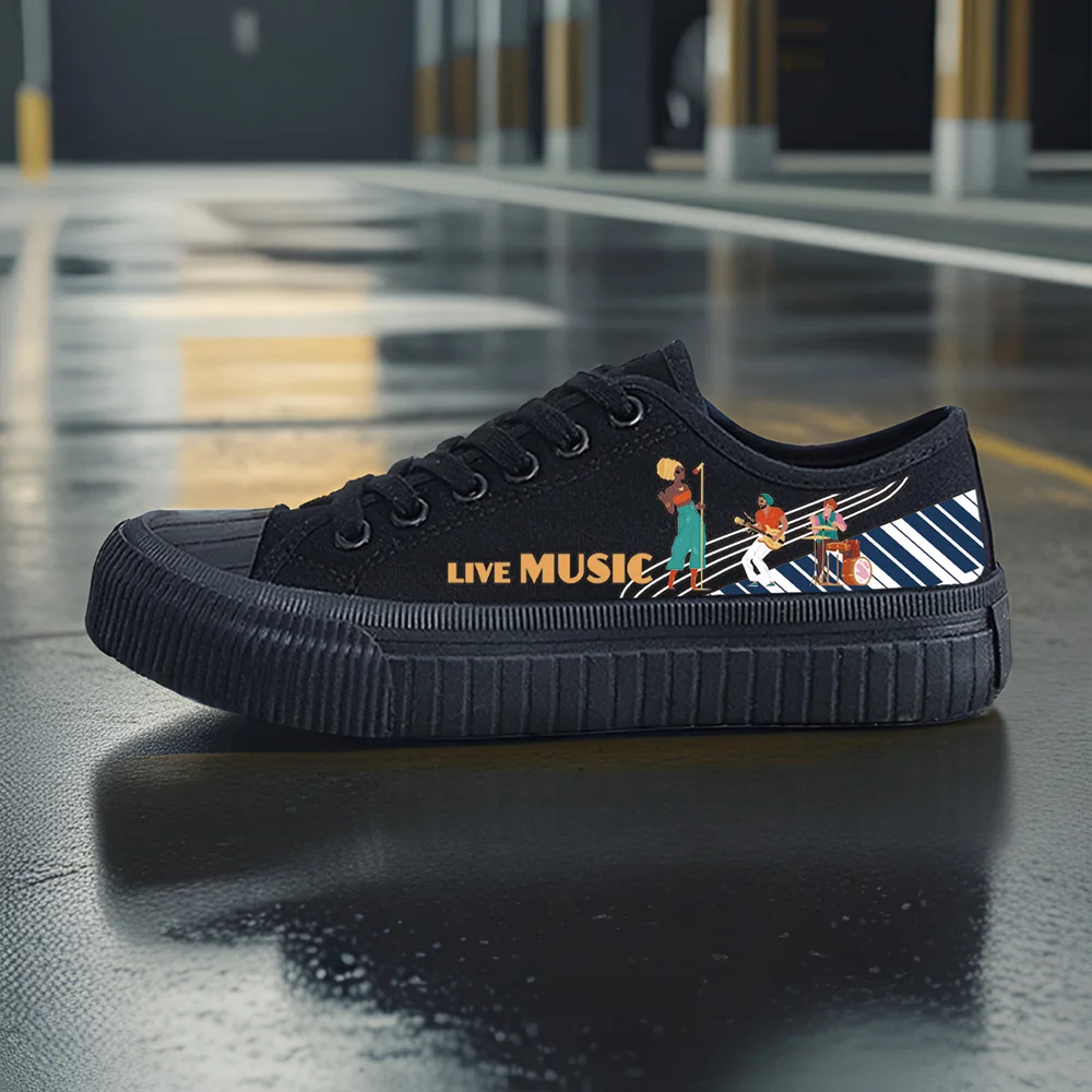 Women's Sports Shoes Student Sports Enthusiasts Music Festival Spring and Summer Women's Canvas Shoes Round Toe High Top Round Toe Flats Bottom Breathable Vulcanized Shoes Digital Printing Women's Shoes