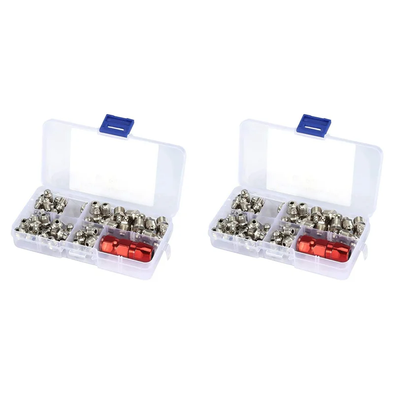 

YWDZ-122Pcs Grease Fitting Pack M6/M8/M10 Metal Nipple Mechanical Lubrication Part Grease Nipple Fitting Assortment Kits