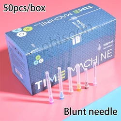 Fijne micro canule korea stompe naalden naaldpunten 21g/22g/23g/25g/27g/30g gewone uiteinden gekerfde endo-naaldspuit 50packs gereedschap