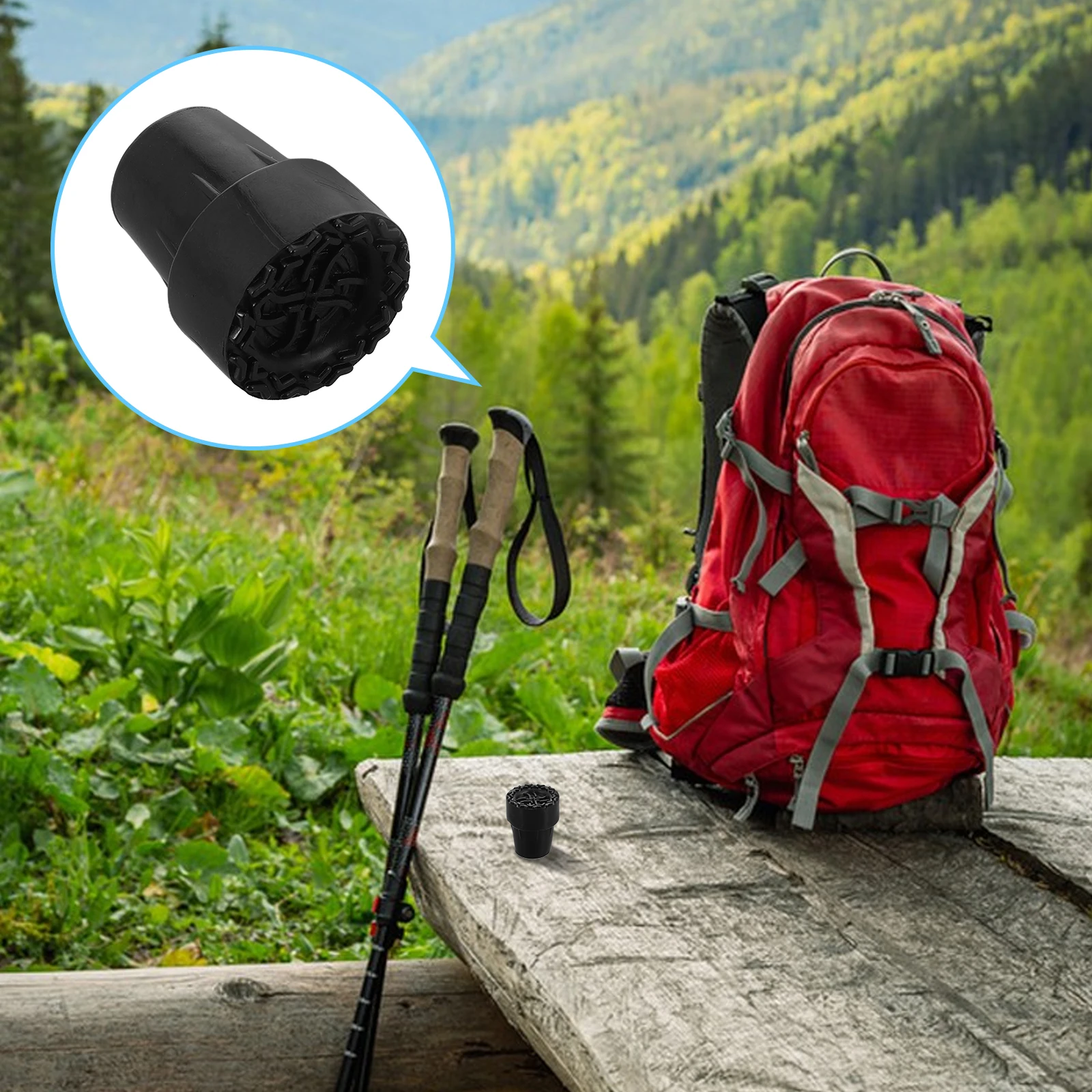 

1PC Anti Slip Cane Tips Durable PVC Elderly Friendly Walking Stick Pads Hiking Trekking Accessories Non Slip Ferrule Cap For