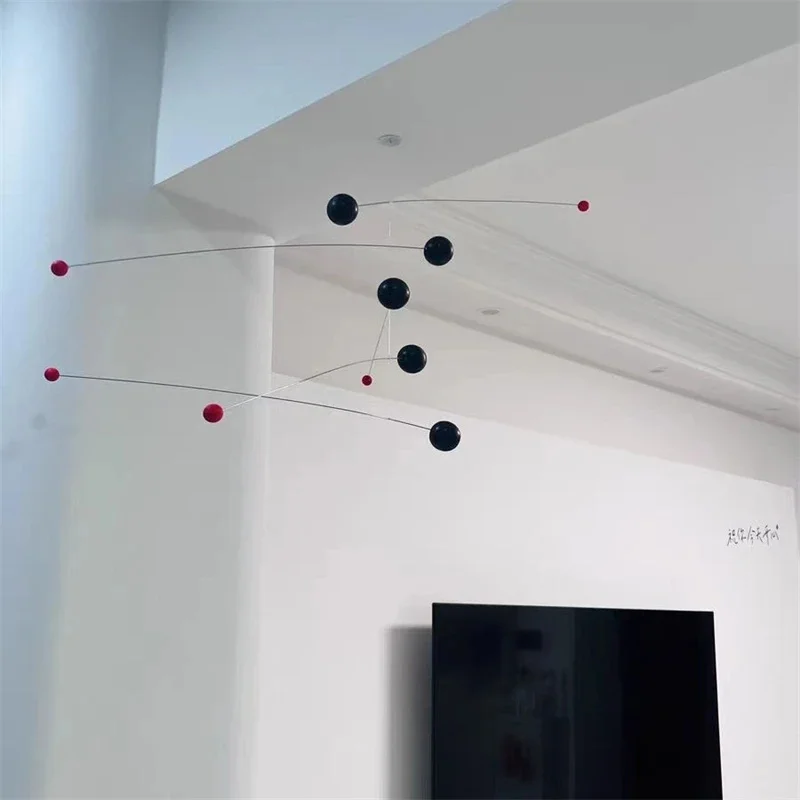 Nordic Balance Hanging Mobile Minimal Wind Chime Ornament Handmade Home Decor Pendant For Living Room Office For Her Cozy Gift