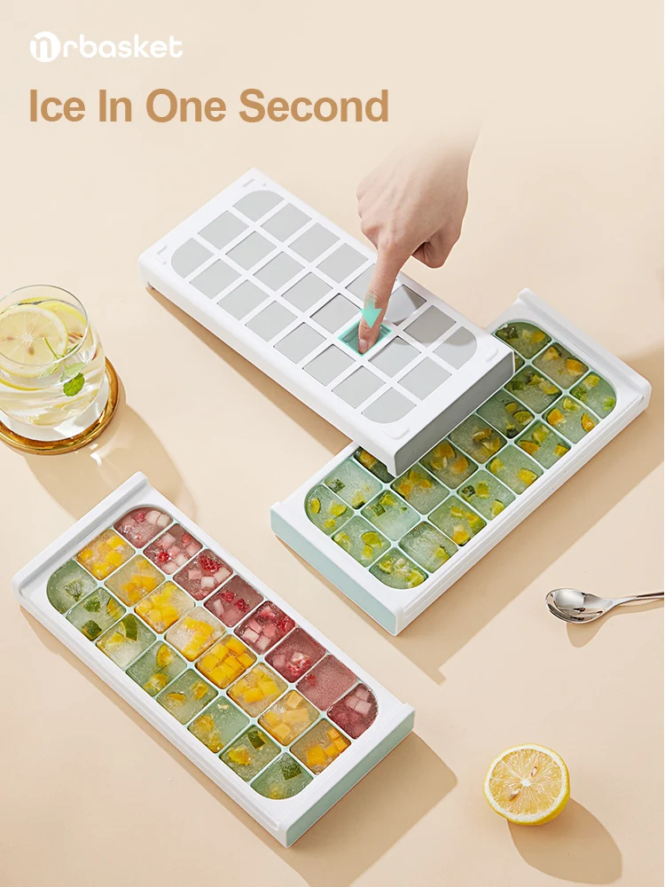 

mr basket Ice Block Mold Household Food Grade Silicone Ice Cube Ice Box Self Made Sealed Press Ice Maker With Lid