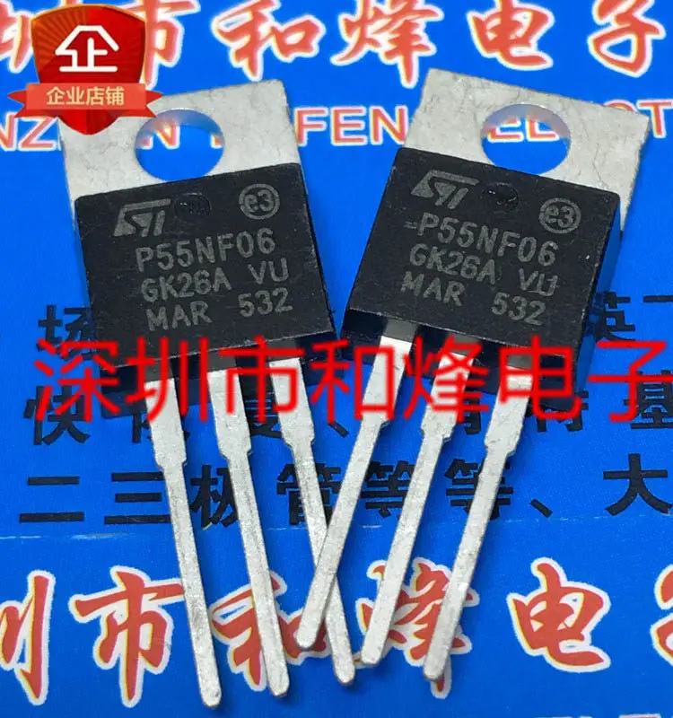 

20 шт./лот STP55NF06 P55NF06 TO-220 MOS 60 В 55 А Datasheet-электронный компонент для профессионального использования