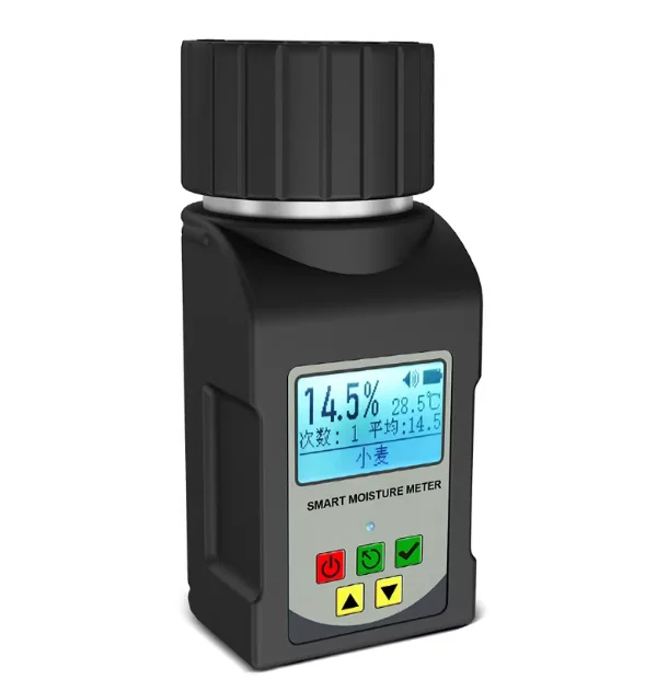 Digital Moisture Meter with 0.1% Resolution, ±0.5% High Accuracy, 25 Kinds of Grain Testing, LCD Display