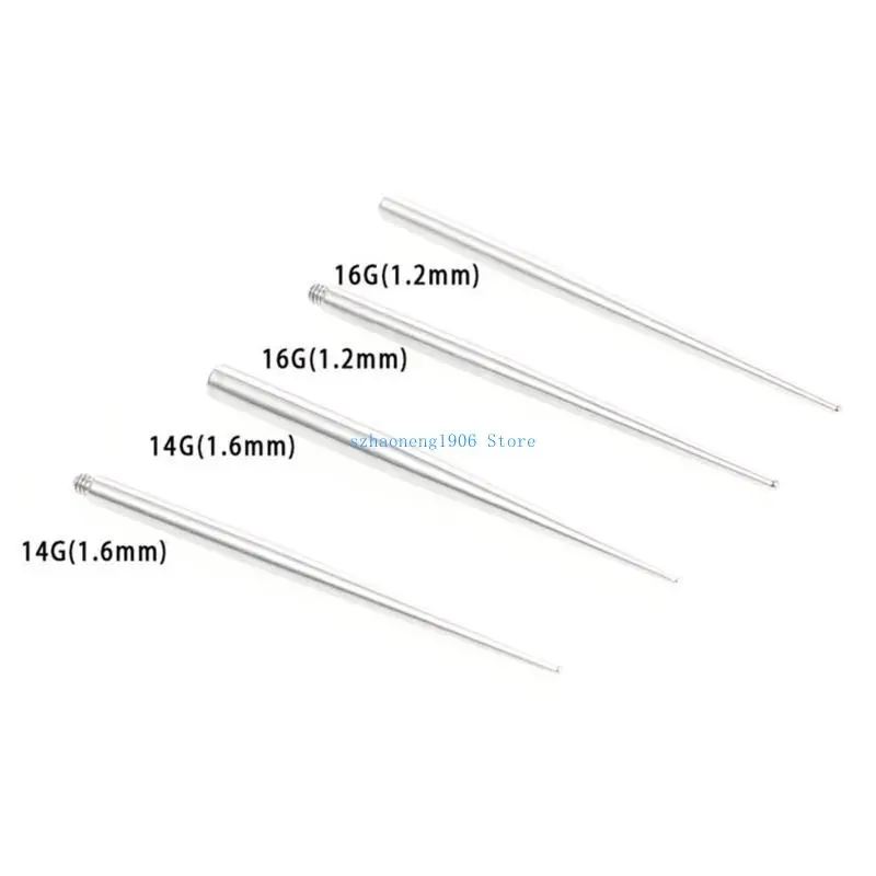 

85LF Taper Pincher Expander Piercing Jewelry Ear Stretching Earring Plugs 16G 14G Stainless Steel Taper Stretcher Piercing