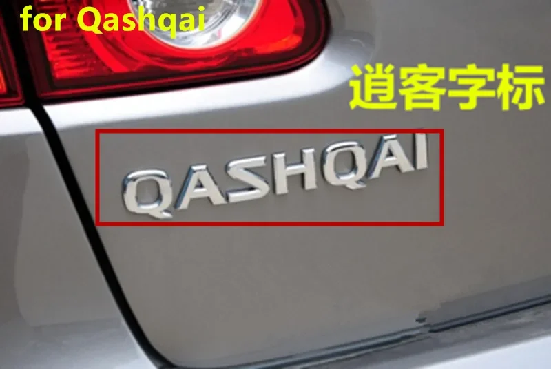 

Car accessories ABS Car tailgate trunk luggage sign labeling 3D English letter logo car logo for Nissan Qashqai Car styling