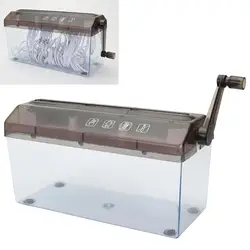 Portable Mini A4 Paper Shredder Manual Hand Crank Operated Secure Destroy Bills Receipts Notes Confidential Files Cutting Machin