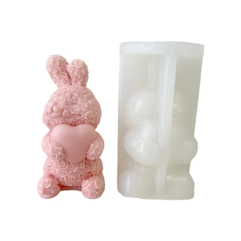 

Silicone Molds Making Mold Rabbits Gypsum Plaster Mold for Candle Making Soap Home Decors