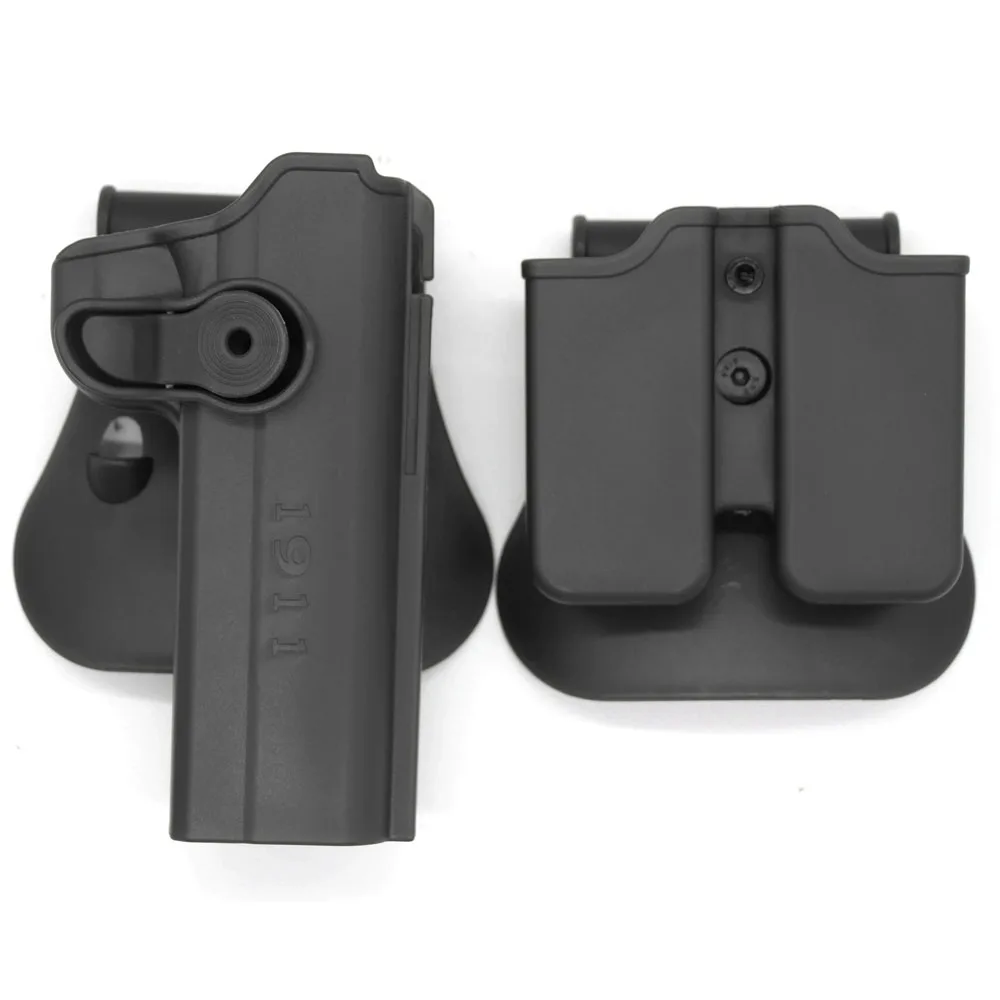 1911 Tactical Pistol Quick-Draw Holster Outdoor Quick-Draw Pistol Holster Open-Face Wear-Resistant (Mag Pouch Not Included)