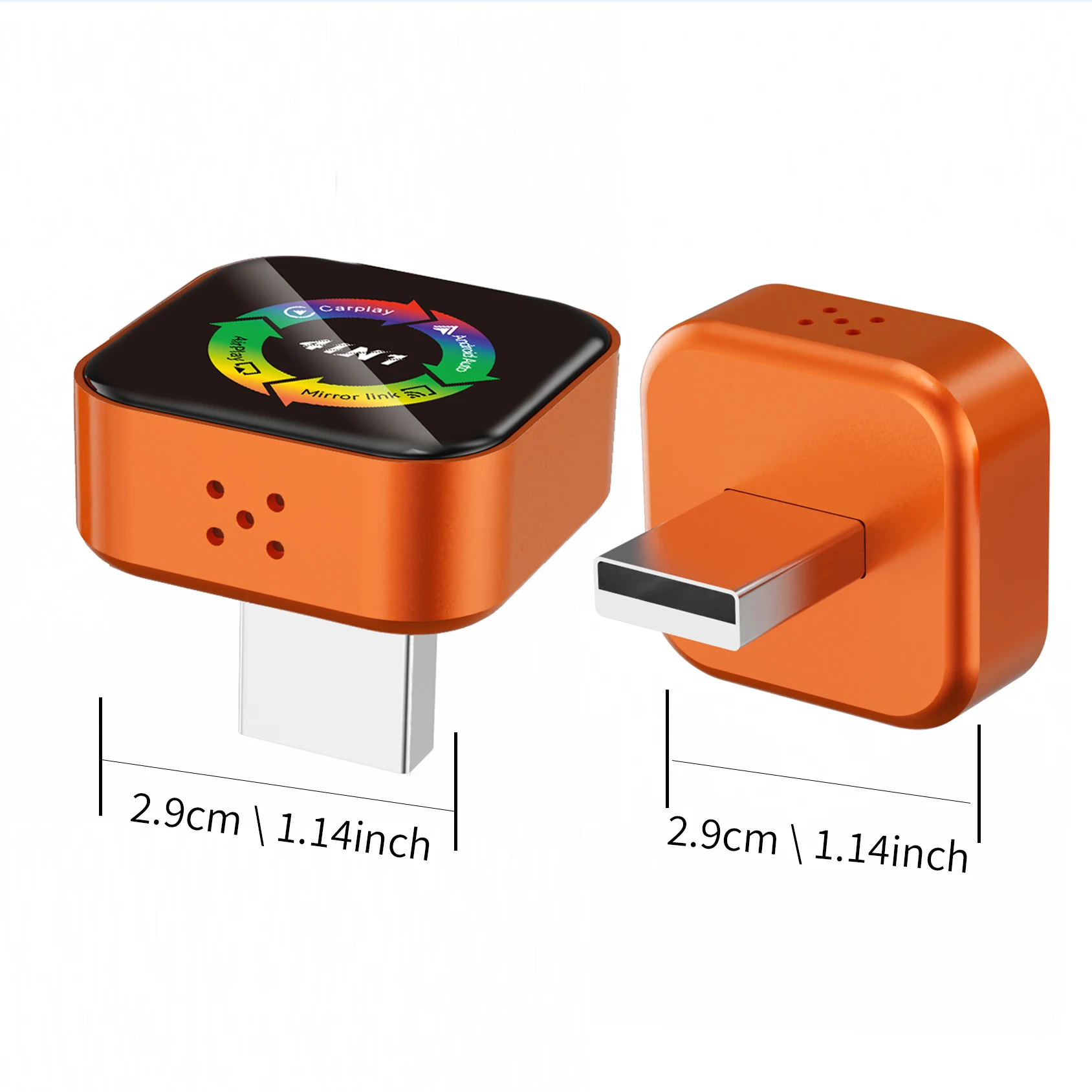 Picture 3: 4-in-1 Wireless CarPlay Adapter with Screen Mirroring, Wi-Fi 6, CarPlay & Android Auto, iPhone & Android,Zinc Alloy