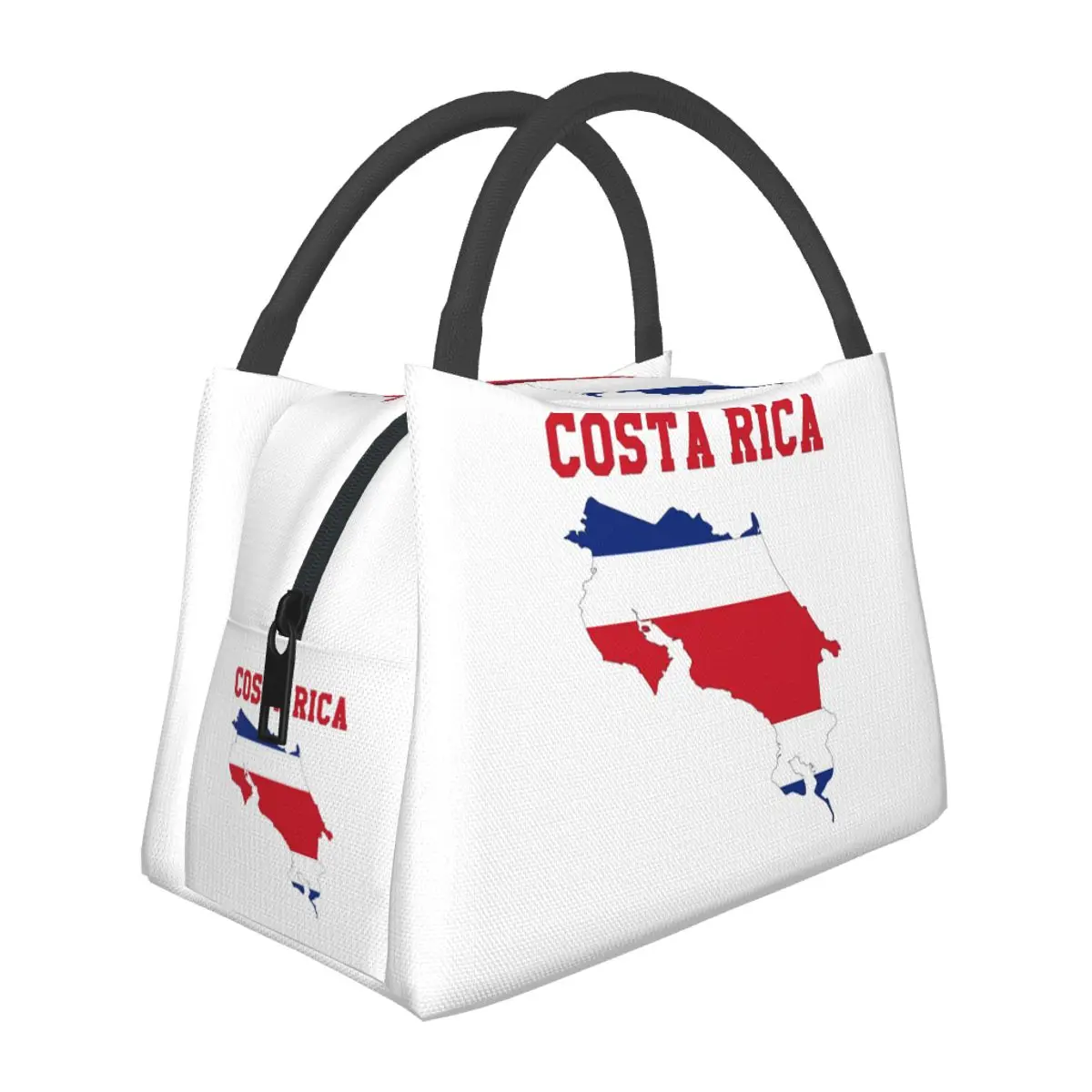 Costa Rica Flag Graphic Insulated Lunch Bag for School Bento Storage Food Boxes Portable Container Cooler Thermal Lunch Box Tote