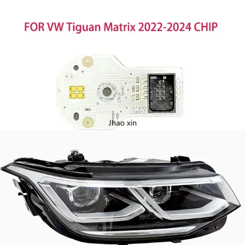 Luz branca faróis de carro drl chip lastro placa de circuito fonte de luz chip para volkswagen tiguan matriz 2022-2024