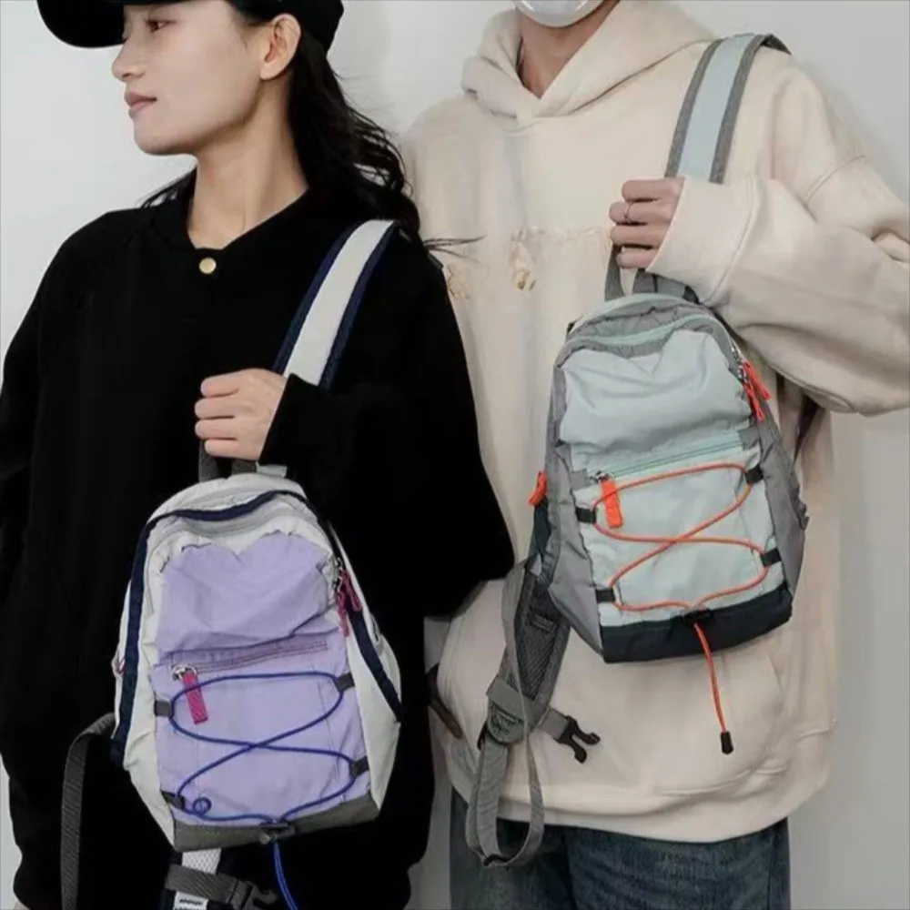 

Large Capacity Outdoor Mountain Bag Drawstring Zipper Lightweight Nylon Bag Small School Bag Travel Bag Climb Bag Sports