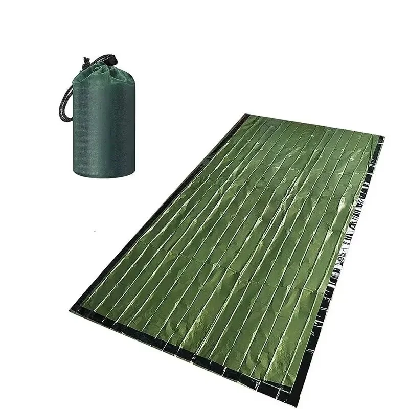 Emergency Sleeping Bag Ultra Waterproof Mylar Thermal Blankets Lightweight Survival Sleeping Bag Keep Warm for Camping Hiking image 2