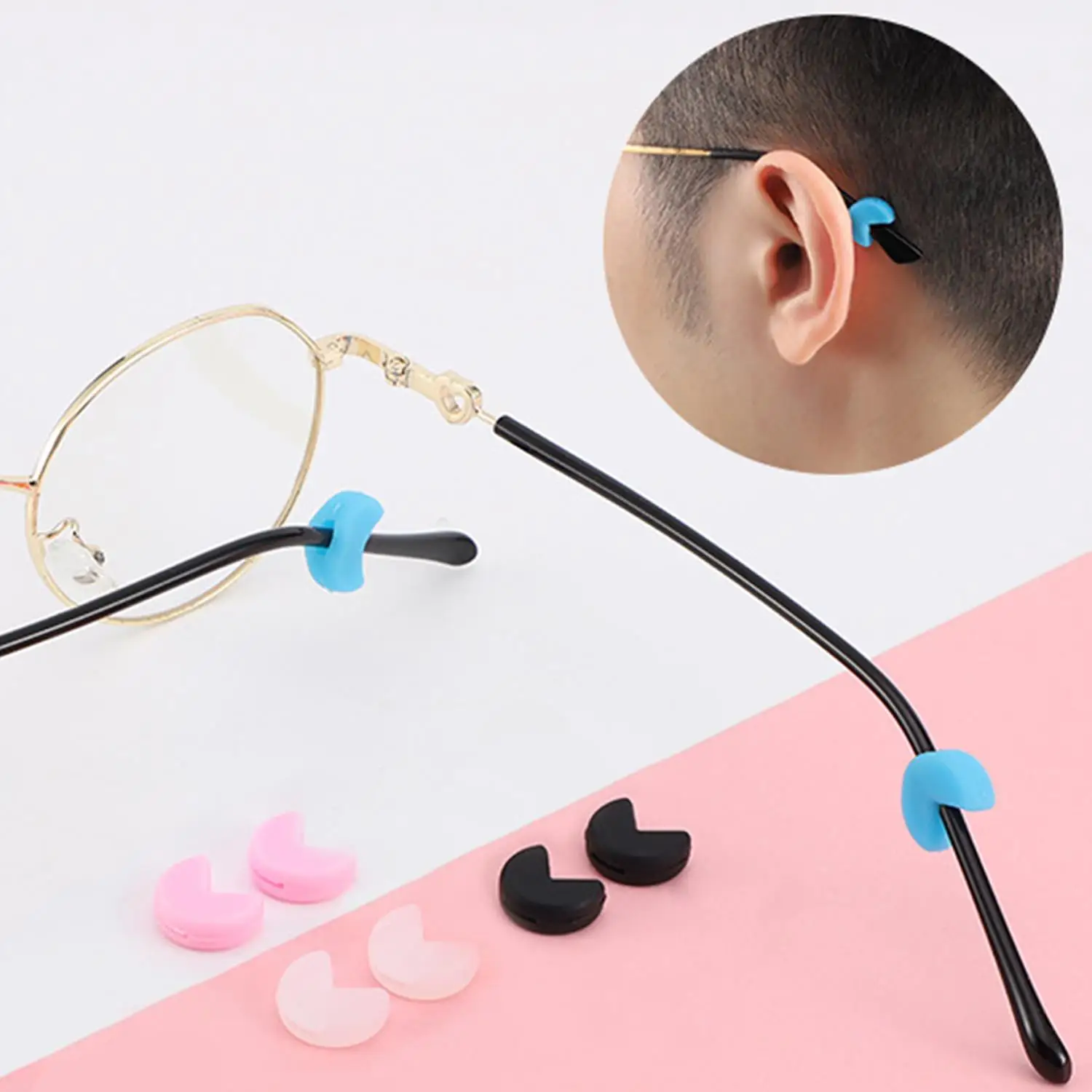 

Silicone Glasses Ear Hooks For Kids And Adults Star Moon Anti-slip Eye Glasses Grips Eyeglasses Sports Temple Tips Soft Ear Hook