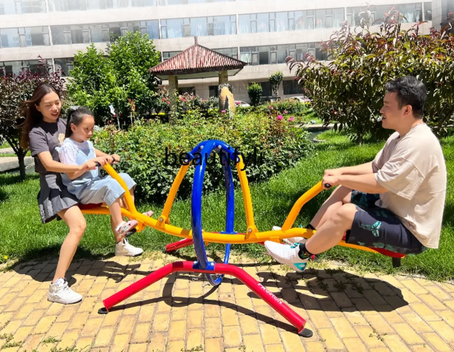 Swing seesaw, indoor double balance, villa outdoor entertainment