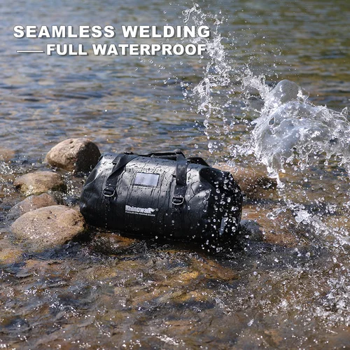 Imagen 2 del producto Rhinowalk-Bolsa trasera impermeable para motocicleta, sillín de PVC de 45L, equipaje seco, mochila trasera para exteriores, bolso de hombro para motocicleta, viaje