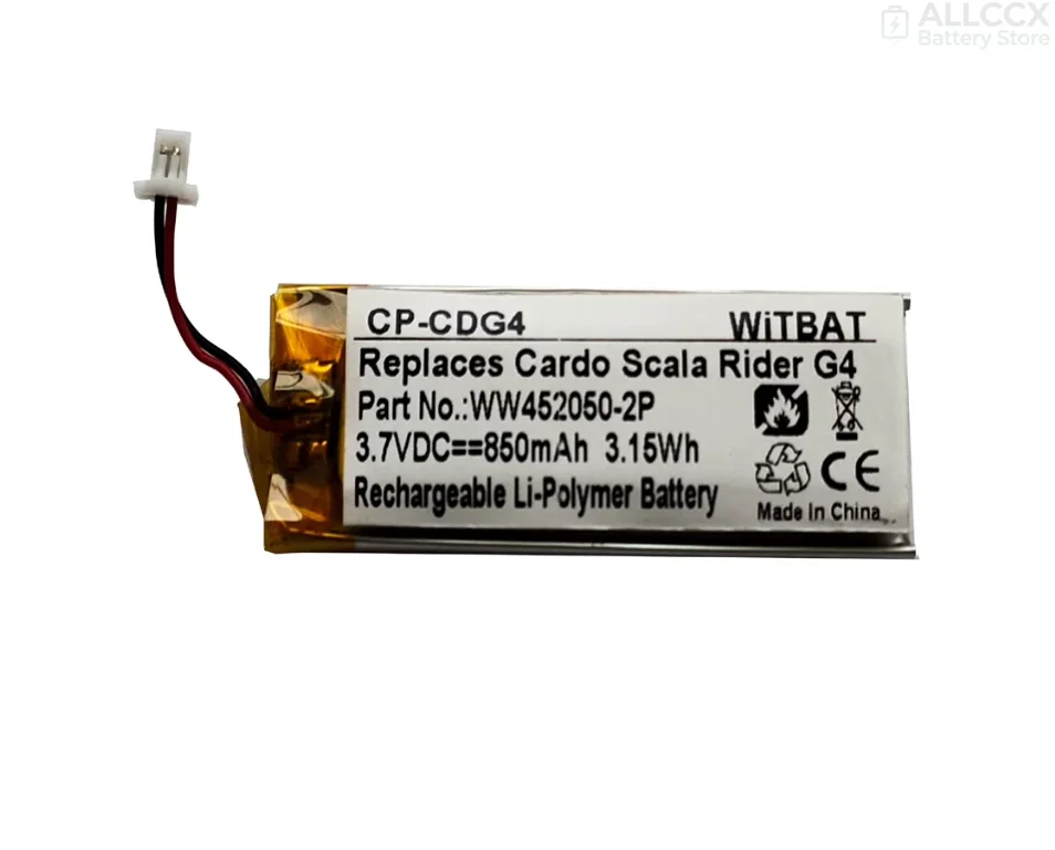 ALLCCX 3.7V 1000mAh Wireless Headset Battery BAT00002 BAT00004 for Cardo Scala Rider G4 G9 G9x For Schuberth C3 C3 Pro