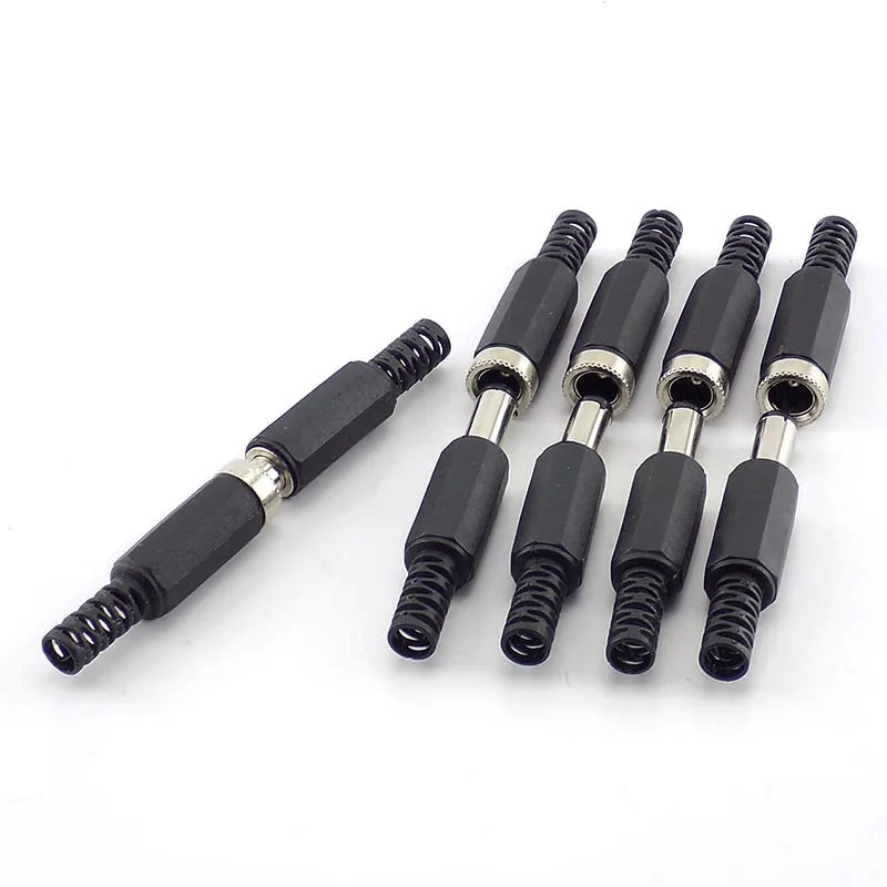 5 adet 10 adet DC kadın erkek priz 5.5mm x 2.1mm erkek kadın jak soketi adaptörü konnektörler DIY projeleri için Set bağlayıcı