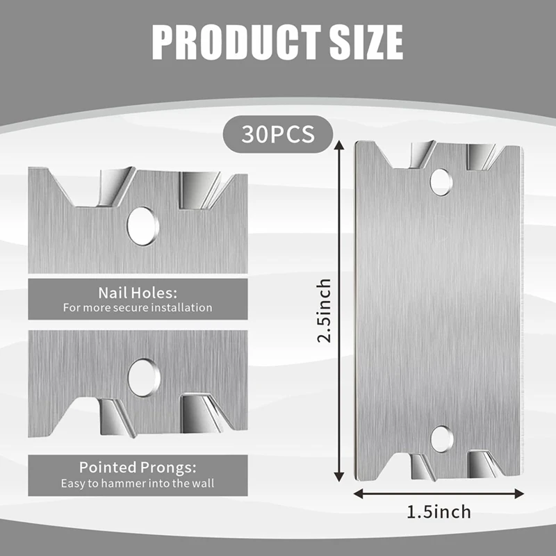 Pelat paku papan kuku untuk melindungi pipa dan kabel-pelindung kuku esensial untuk proyek konstruksi 30 buah