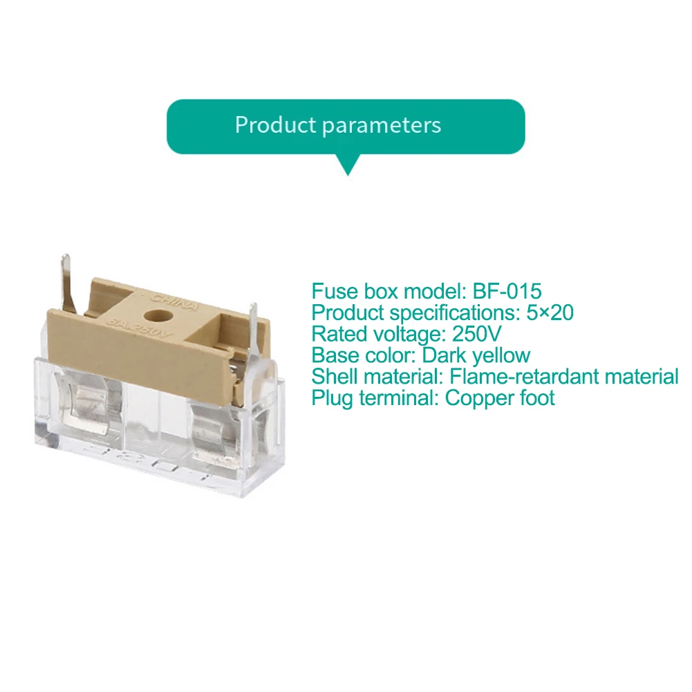 5x20 Fuse Holder with Clear Cover and Flame Retardant Nylon Base for Electrical Safety and Efficient Energy Flow