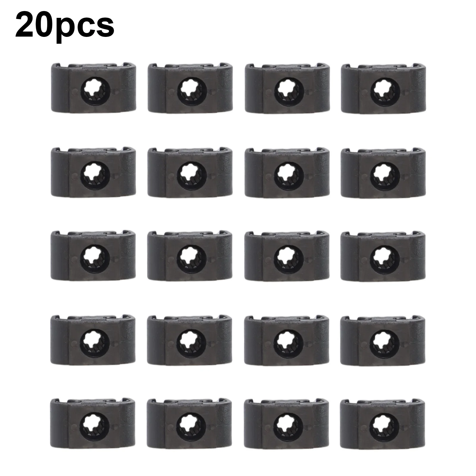 10/20Pcs Double Brake Line Clips Clamps Set Plastic Brake Cable Clips For 5mm 3/16 Inch Brake Pipe Brake Line Holder
