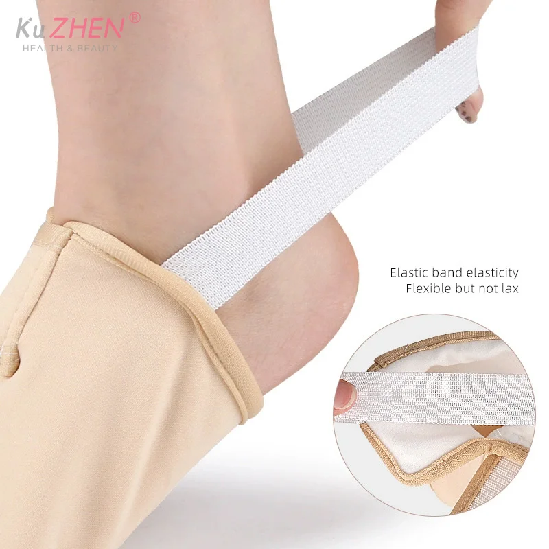 Paquete de aceite de ricino reutilizable de algodón caqui, almohadillas de compresión de aceite de ricino para pies, almohadilla ajustable, ayuda para autocondicionamiento, cuidado de los músculos, 1 Uds.