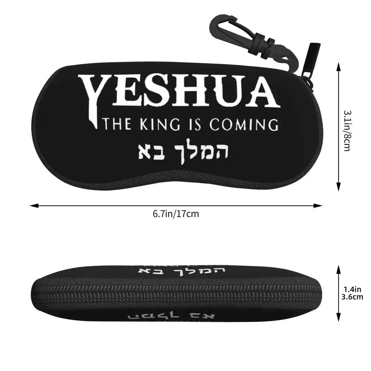 Custom Christian Yeshua Jesus Sunglasses Soft Case Neoprene Zipper Shell Eyeglass Case Protective Box For Glasses