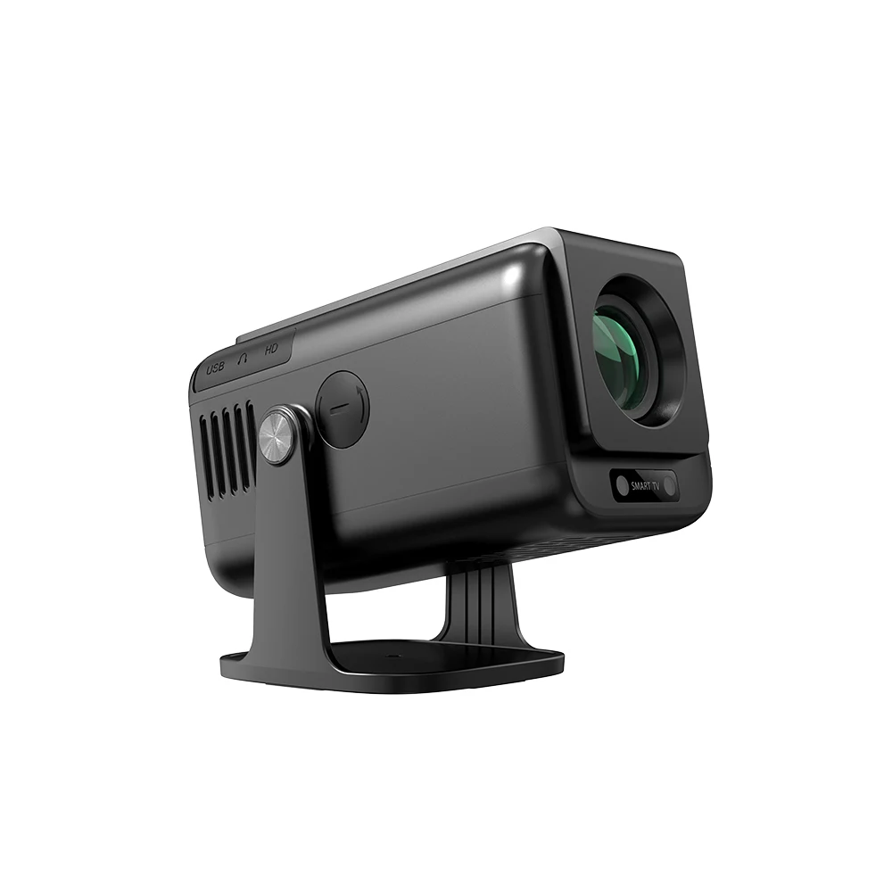 جهاز عرض hypeRock الذكي 1080P للسينما المنزلية مع نظام أندرويد، التركيز التلقائي وحجر المفاتيح، 300 ANSI لومن للفيلم الغامر