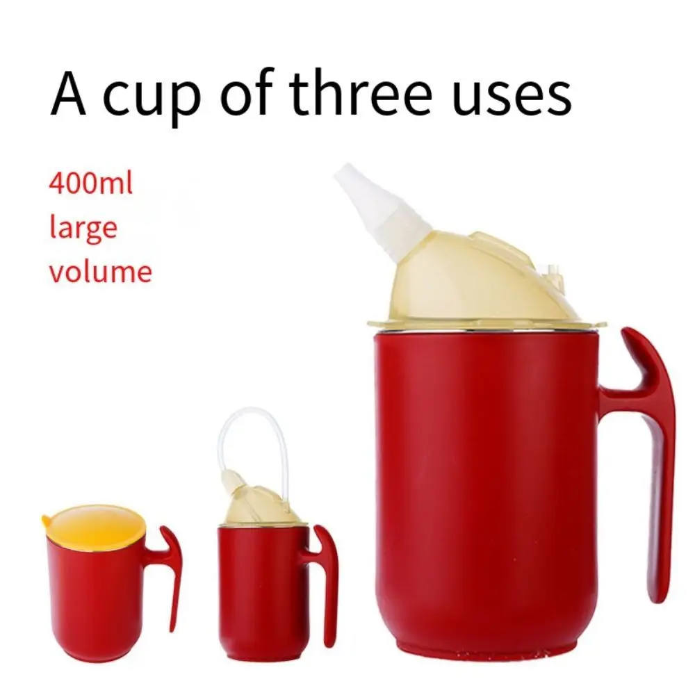 

Непроливаемые стаканы-непроливайки для взрослых 400 мл с трубочкой, чашки для пожилых людей с ручкой, чашки для кормления с защитой от удушья для пациентов и беременных