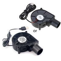 Portable USB BBQ Fan 7cm 7530 Air Turbo Blower Fan with One Speed for Outdoor Camping Picnic Grill Cooking