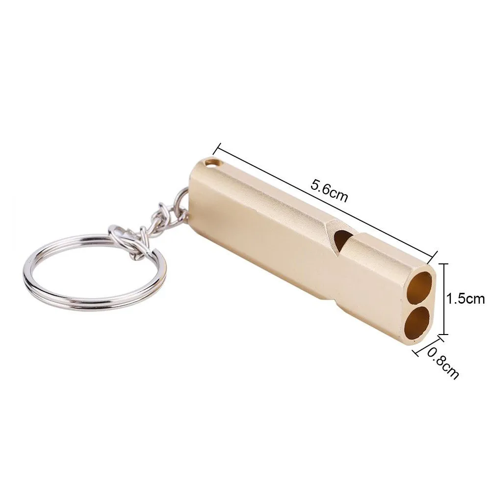 Bom portátil de alumínio SOS Whistle, Outdoor Camping Keychain, Airflow Design, alta qualidade, novo, 120db