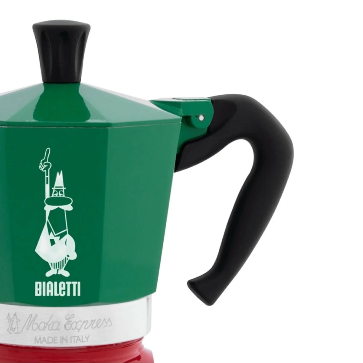 Bialetti Express Italia 3 Cup Tricolore Moka Pot Espresso Percolator Brewer Kitchen Household Outdoor Cafe Tools Aluminum