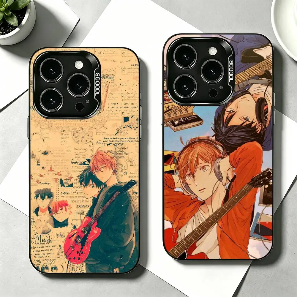 

Lovely Japanese BL Manga Given Phone Case For iPhone 17,16,15,14,13,12,11 Plus,Pro Max,XS,Colored Silver Plated Inside Cover