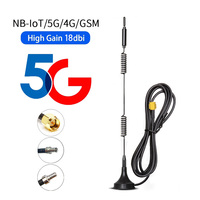 GSM 4G 5G Magnetic Antenna 600-6000Mhz 18dBi SMA Male with 1.5M 3M Cable 2.4G Wifi Aerial for Modem Wireless Router