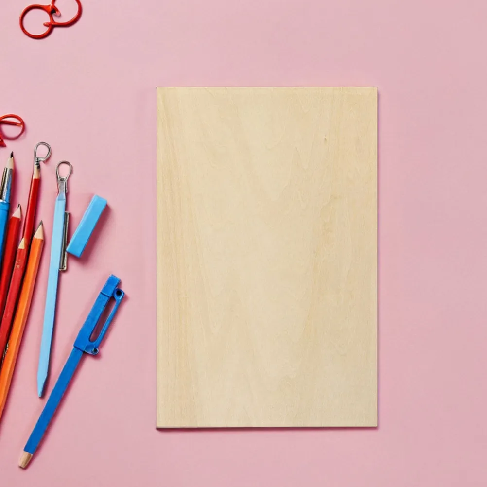 6Pcs Basswood Plywood Craft Boards Ultra-Light DIY Pyrography Wood Burning Handicraft Panels Creative Art Supplies