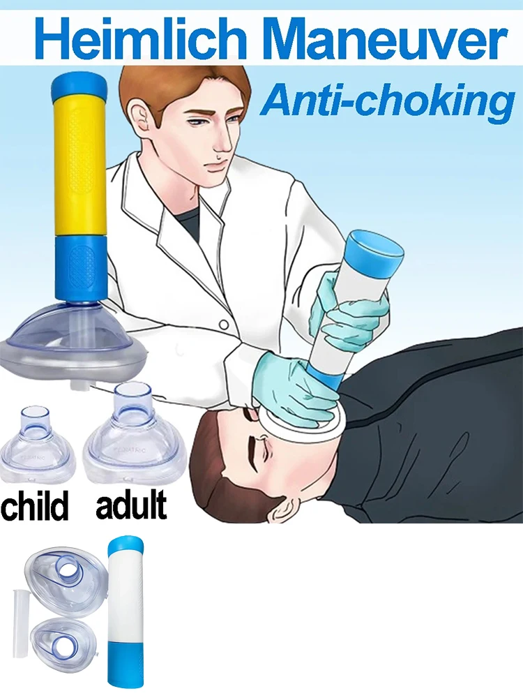 Heimlich Manoeuvre Anti-verstikking reddingsapparaat Anti-verstikking gezichtsmasker Emergency Home Rescue EHBO-kit voor volwassenen en kinderen - afbeelding 2