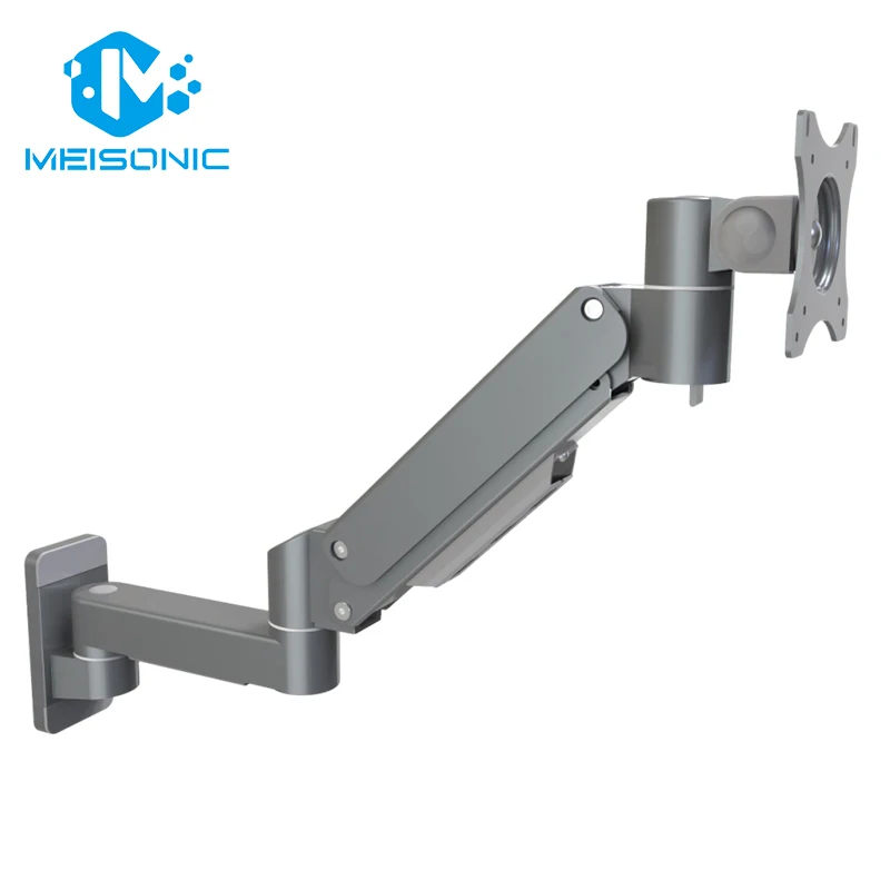 M9-WA02-Z-SK Articulating Monitor Arm Swing Mount Aluminum Holder for 32 Inches Screens 90 Tilt 10kg Load Capacity