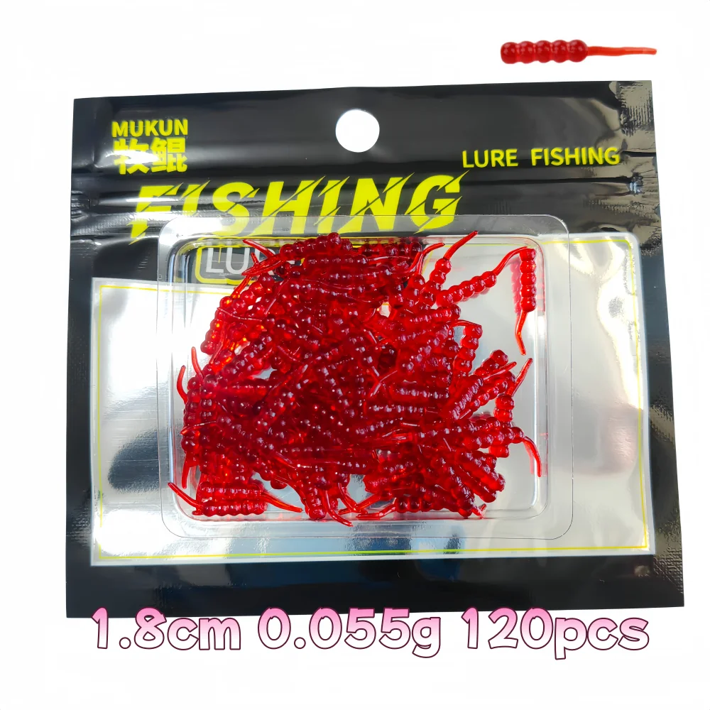 MUKUN Wurm Maden Köder Weiche Angeln Köder Fischgeruch Silikon Grub Künstliche Karpfen Bass Kunststoff Swimbait Box – Detail 12