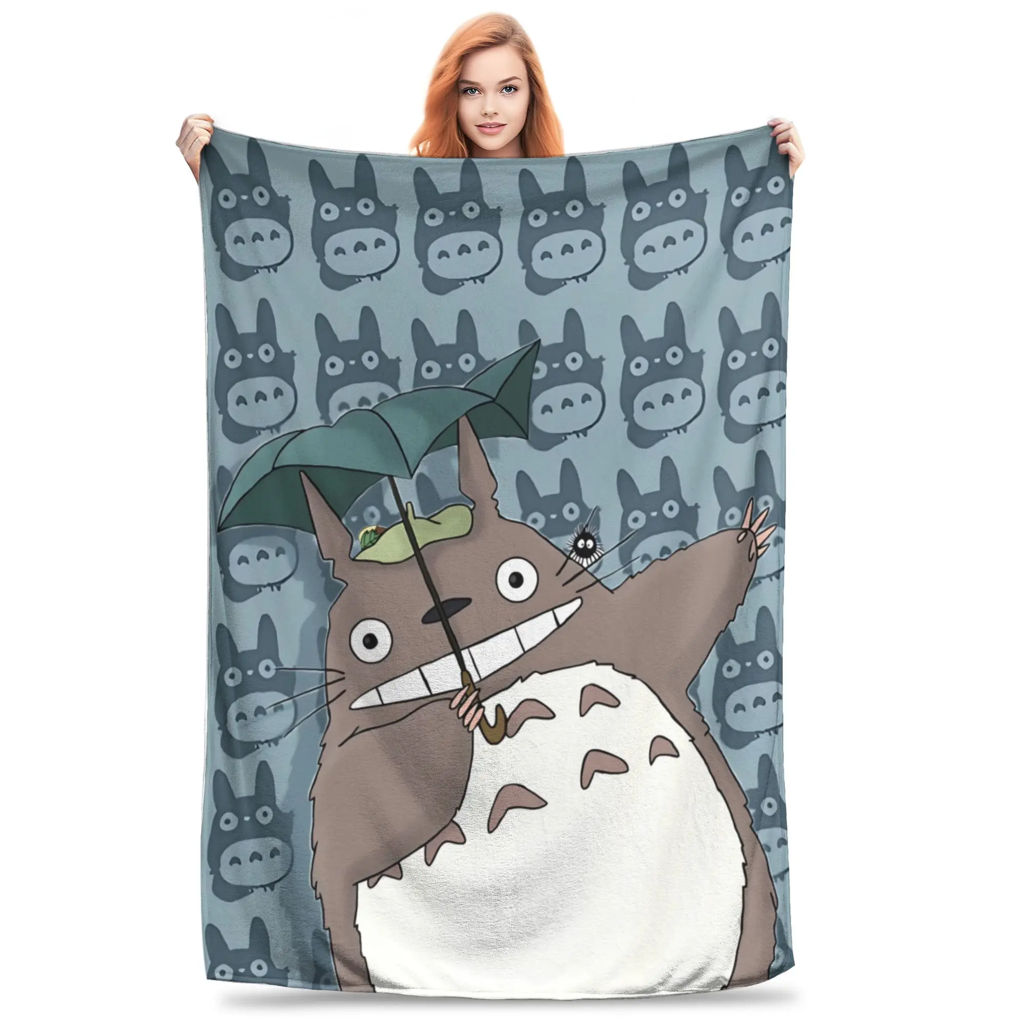 1PC Anime My Neighbor Totoros  home room decorations Winter Blankets for Adults Bedding Home Interior Sofa Knee