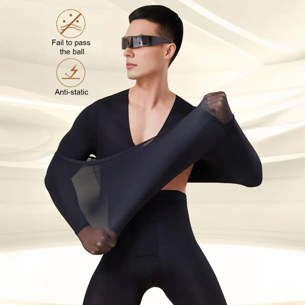 Thermal Underwear High Elasticity Men’s Long Johns Thermal Underwear Set Lightweight Base Layer Top Bottom Weather Insulated
