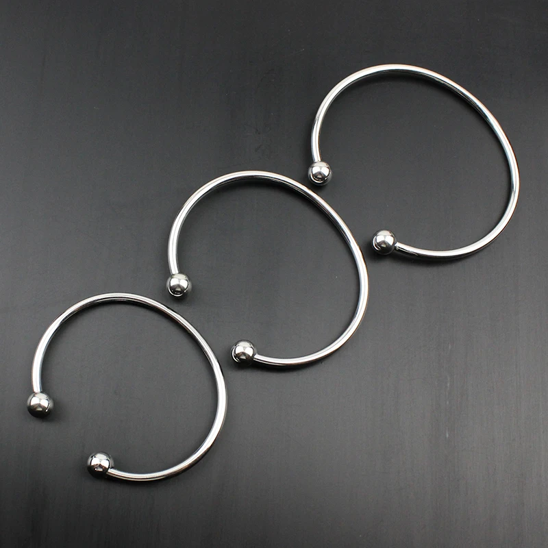 Pulseira de Aço Inoxidável Impermeável, Cabeça Bola Aberta, Polimento Fino com Rosca DIY, Metal, Novos Acessórios de Moda, Pode Ser Livremente