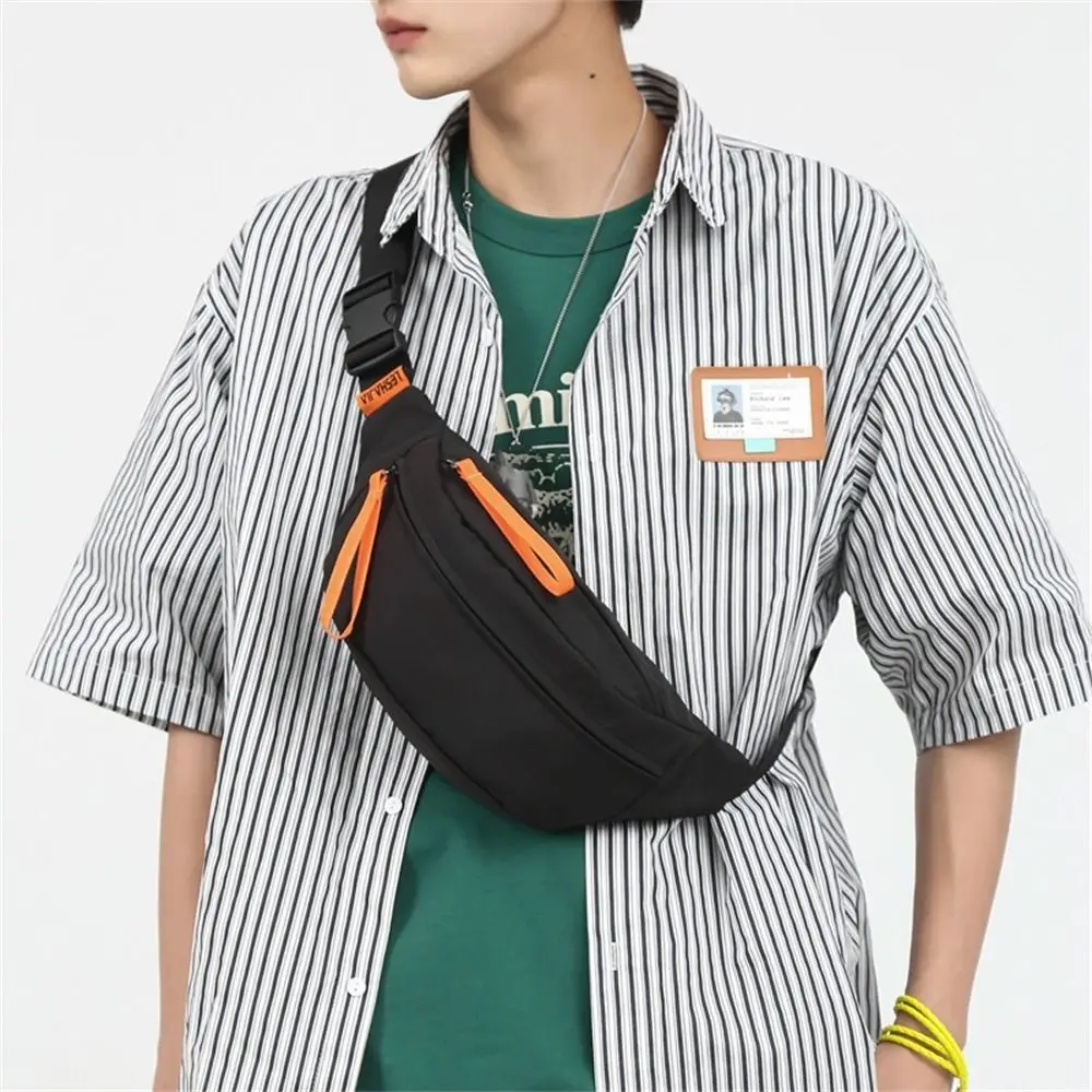 Nylon Chest Bag Personality Variety of Colors Solid Color Belt Bag Waterproof Waist Bag Girls