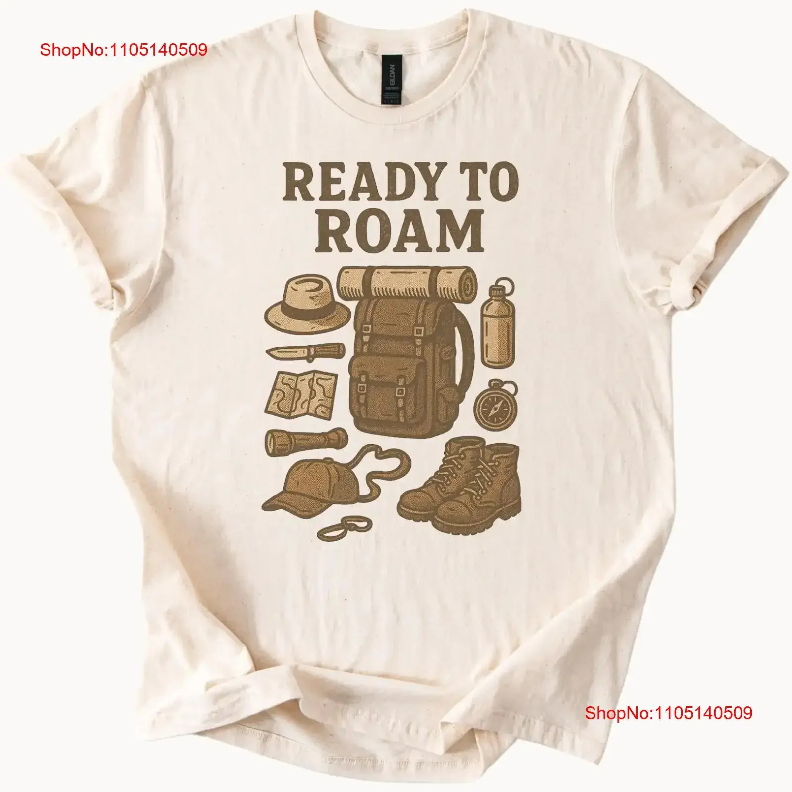 Ready to Roam T Shirt Hiking Adventure Camping vintage Washed designer clothes Versatile homme Top For Everyday Wear