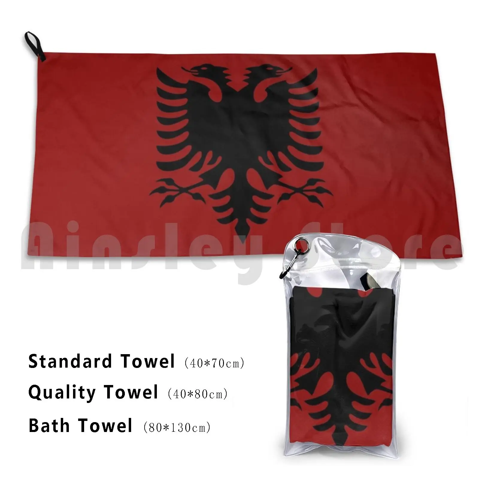 Albanian Flag Bath Towel Beach Cushion Albanian Flag Kosovo Flag Albania Balkans Republic Of Kosovo Flag Flag